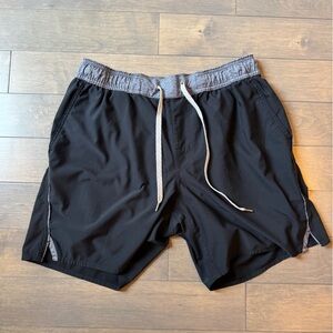 Vuori Mens Black Performance Shorts